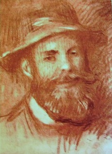 Renoir - Ritratto d'uomo, sanguigna