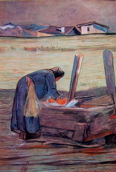 Giovanni Segantini: La lavandaia (Milano)