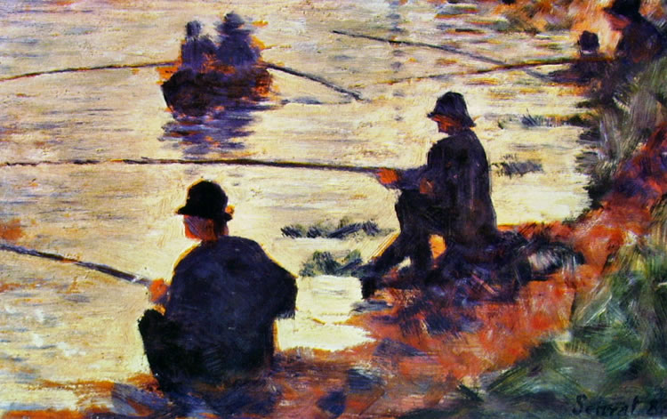 Georges-Pierre Seurat: Pescatori in riva alla Senna
