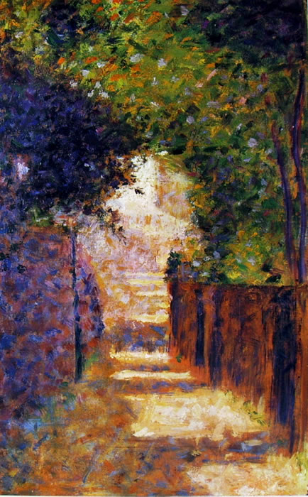 Georges-Pierre Seurat: Rue Saint-Vincent a Montmartre in Primavera