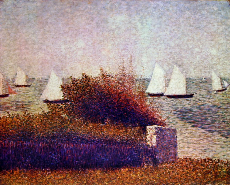 Georges-Pierre Seurat: Barche a vela a Grandcamp