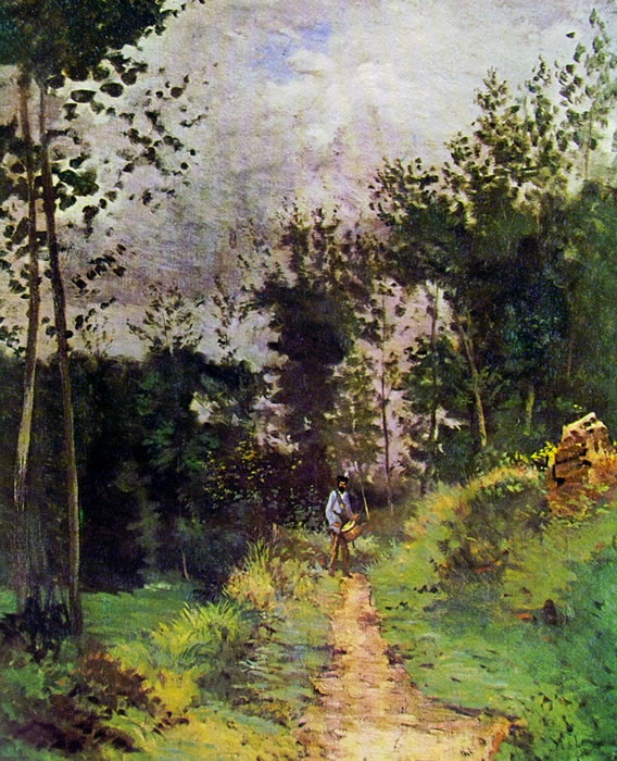 Alfred Sisley: Guardia campestre nella foresta di Fontainebleau