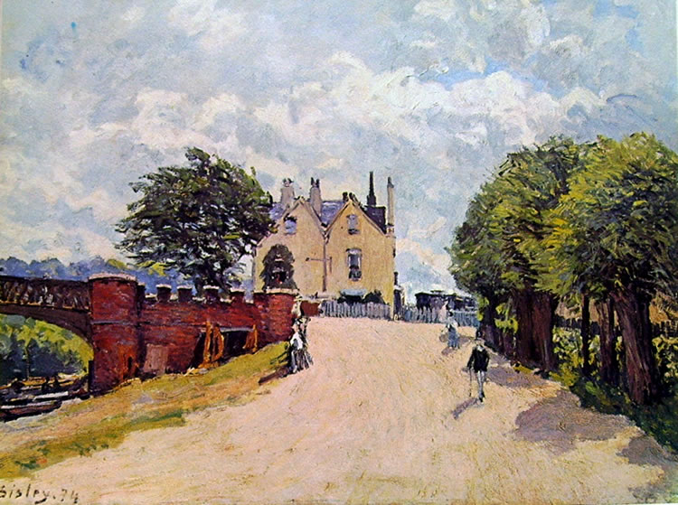 Alfred Sisley: Una locanda a Hampton Court