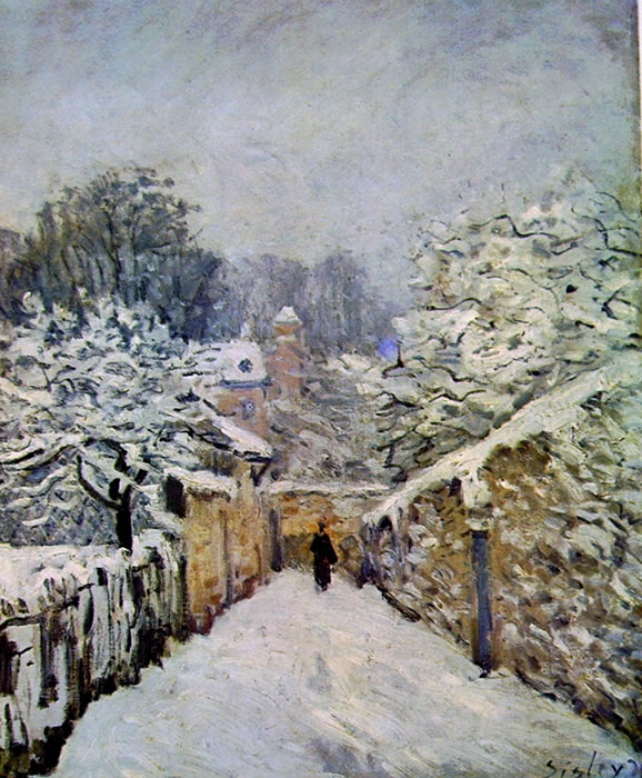 Alfred Sisley: La neve a Louveciennes