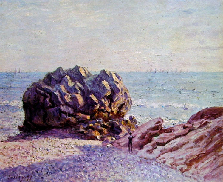 Alfred Sisley: Storr Rock - Lady's Cove di sera