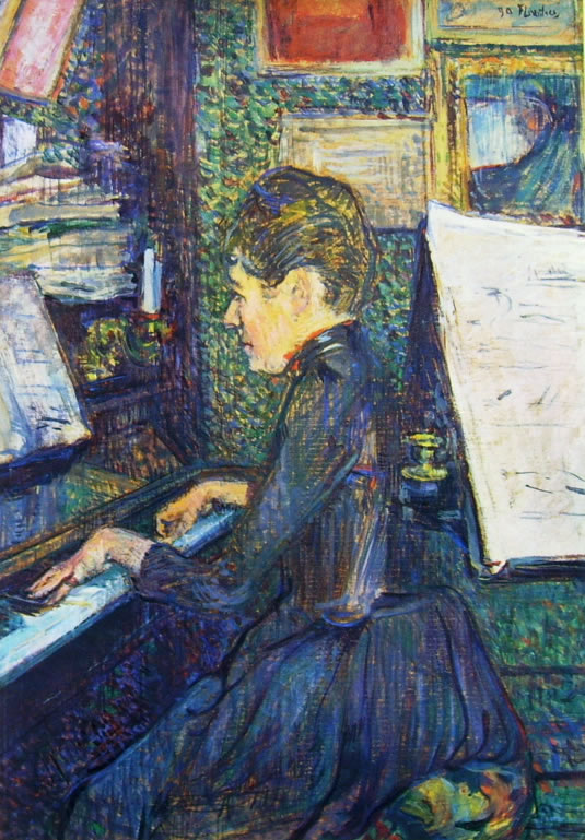 Toulouse-Lautrec: La signorina Dihau al pianoforte