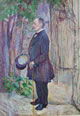 17 Toulouse-Lautrec - ritratto di Henri Dihau in piedi
