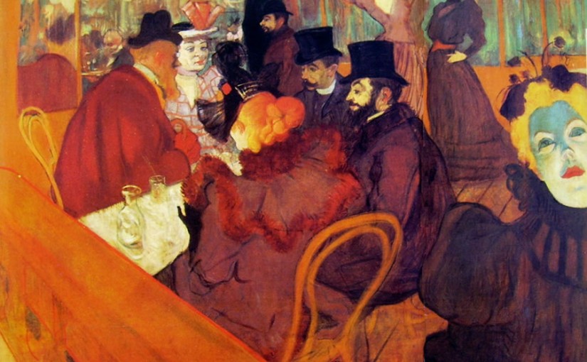 Al Promenoir del Moulin Rouge di Toulouse-Lautrec
