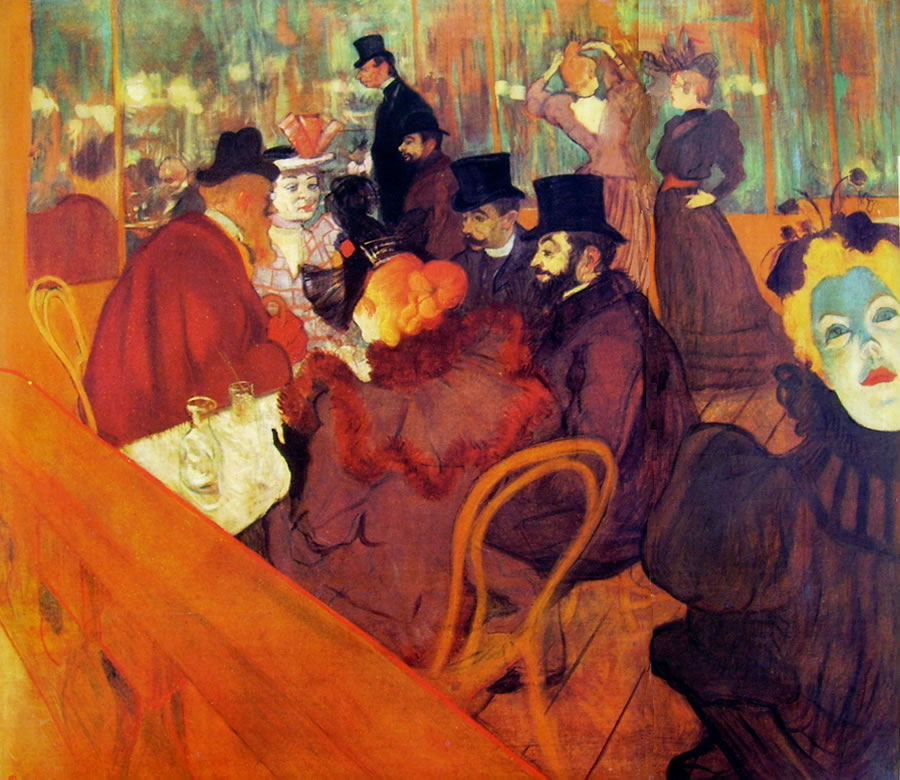 Henri Toulouse-Lautrec: Al Promenoir del Moulin Rouge, cm. 123 x 140,5 Art Institute of Chicago.