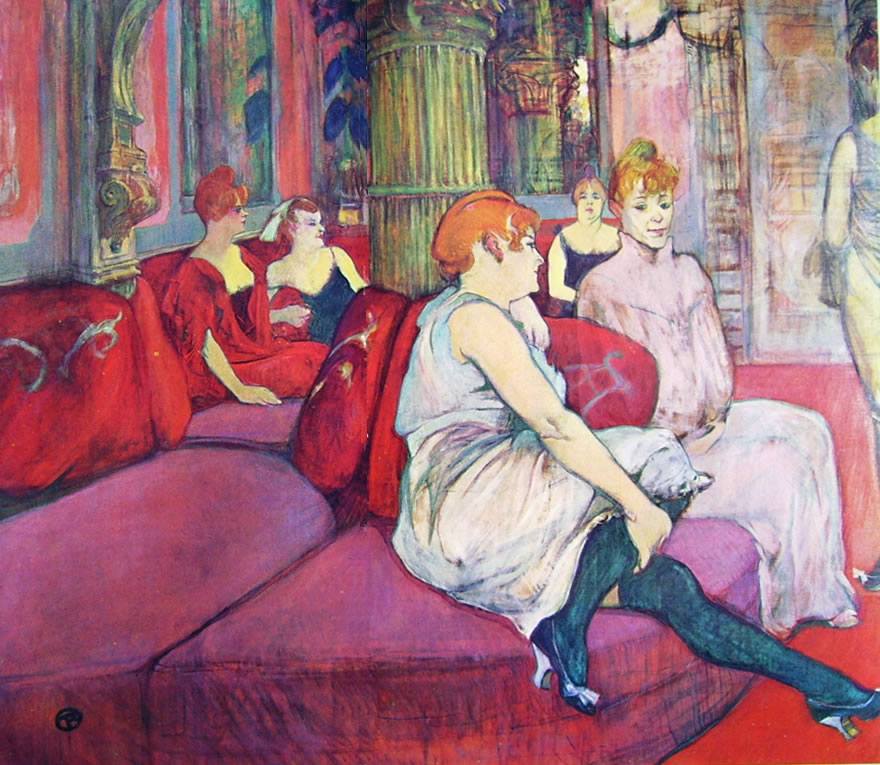 Toulouse-Lautrec: Nella sala di rue des Moulins