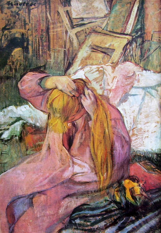 Toulouse-Lautrec: Donna che si pettina