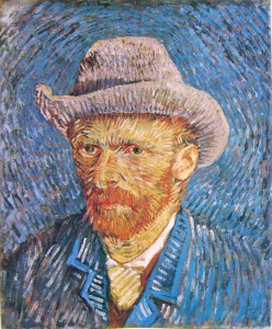 Vincent van Gogh: Autoritratto dell’estate 1887 con cappello di feltro, Amsterdam Rijksmuseum V. Van G.