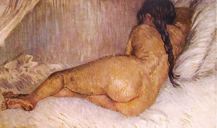 Vincent van Gogh:  Nudo femminile (sdraiato di tergo)