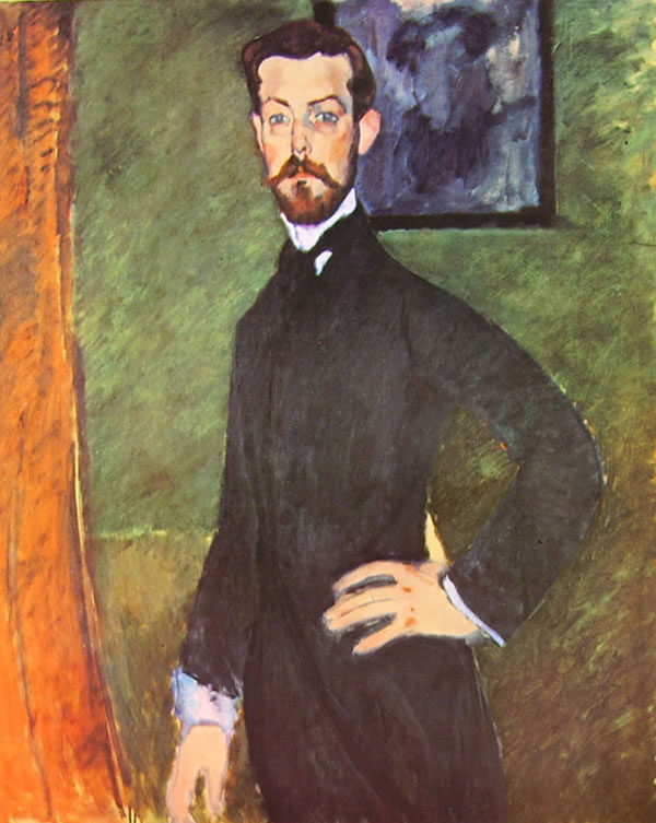 Amedeo Modigliani: Paul Alexandre su fondo verde