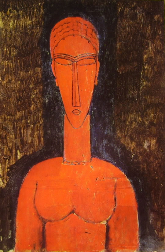 Amedeo Modigliani: Busto rosso 