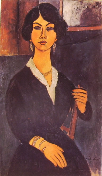 Amedeo Modigliani: L'algerina Almaisa seduta