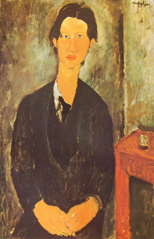 Amedeo Modigliani: Chaim Soutine seduto a un tavolo