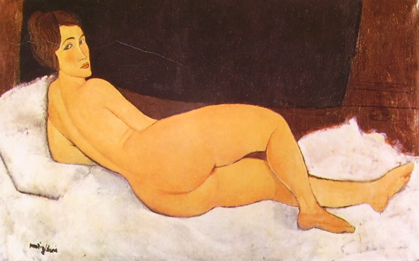 Amedeo Modigliani: Nudo sdraiato sul fianco sinistro