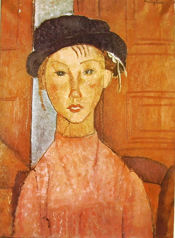 Amedeo Modigliani: Bambina con berretto