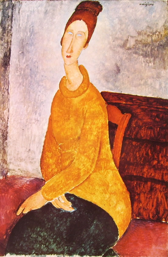 Amedeo Modigliani: Jeanne Hébuterne con maglione giallo