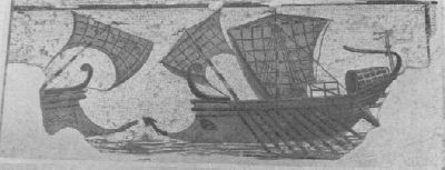 Mosaico con raffigurata una nave, Museo di Sousse