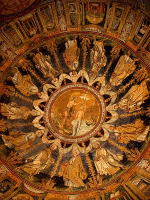 Decorazione musiva della cupola del Battistero degli Ortodossi