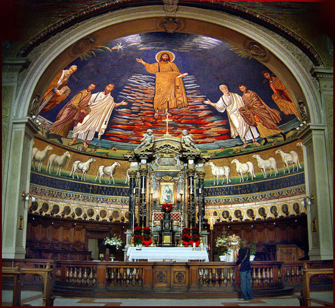 Mosaico absidale nella Basilica dei Santi Cosma e Damiano