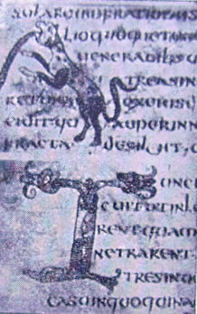 Iniziali miniate (codice B, 159 sup: Dialoghi di San Gregorio)