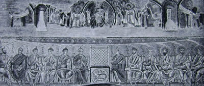 Arco Trionfale, Abbazia di Grottaferrata: La Trinità fra gli angeli ed i profeti 