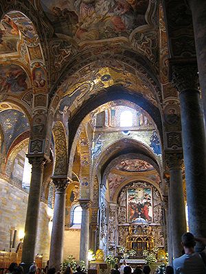 Interno della chiesa della Martorana