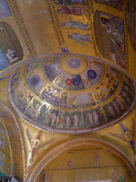 Storie della Genesi che rivestono una cupola dell'atrio della basilica di San Marco, Venezia 