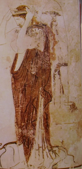 Pittore della Fiala: Ekythos a sfondo bianco: Particolare della morta