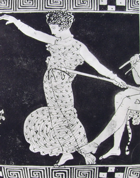 Pittore di Midia: menade danzante (Carlosruhe, Badisches Landesmuseum)
