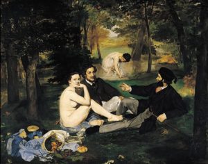 Manet: Colazione sull'erba, 1863, olio su tela, 208 x 264, Museo d'Orsay, Parigi