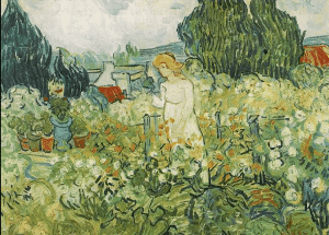 Marguerite Gachet in giardino, olio su tela