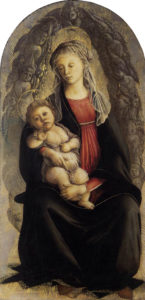 Botticelli madonna in gloria di serafini