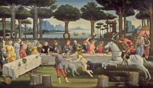 Botticelli e le Storie di Nastagio degli Onesti - Il banchetto nel bosco