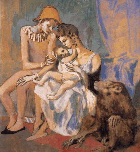 Famiglia di acrobati con scimmia di Pablo Picasso