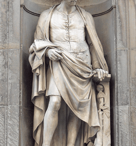 La statua che ritrae Nicola Pisano, Galleria degli Uffizi, Firenze