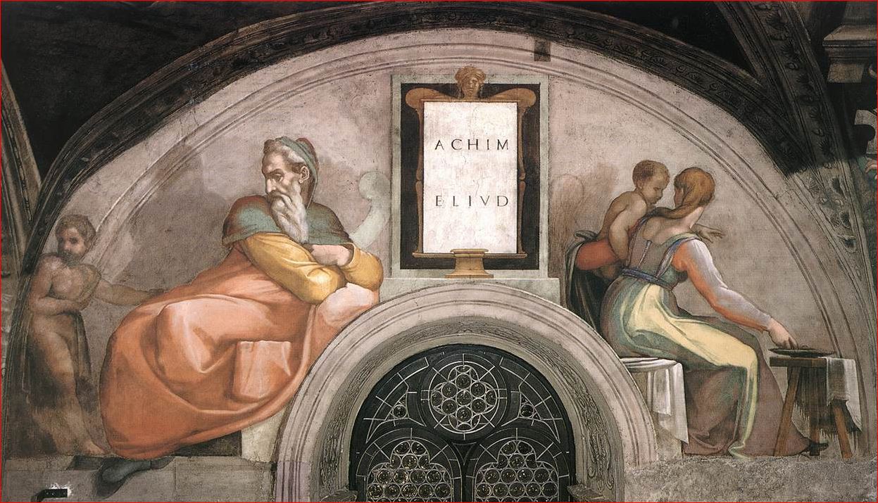 Scopri di più sull'articolo La lunetta con Achim e Eliud nella Cappella Sistina