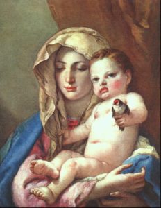 Giambattista Tiepolo: Madonna del Cardellino, olio su tela, anno 1760 circa, National Gallery of Art di Washington